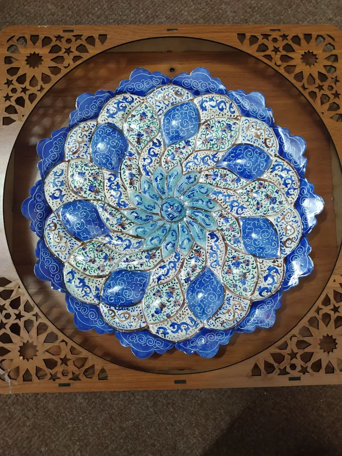 بشقاب میناکاری|صنایع دستی و سایر لوازم تزئینی|سبزوار, فرهنگیان|دیوار