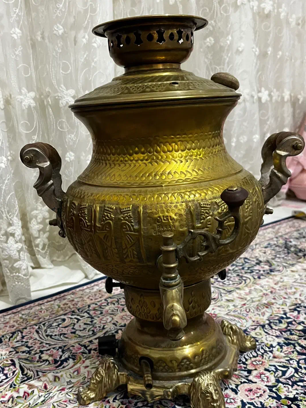 سماور برنجی ۳ لیتری|سماور، چای‌ساز، قهوه‌ساز|اهواز, کیان اباد|دیوار