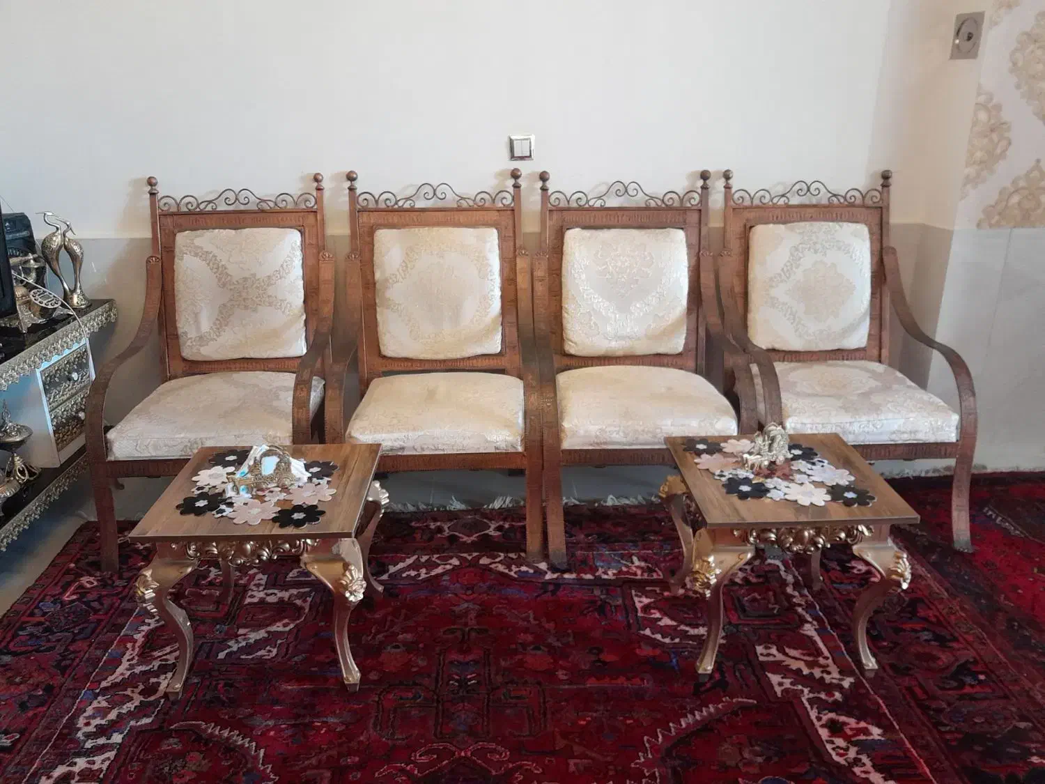 فروش مبل۷نفره برنزه مسی فلزی|مبلمان خانگی و میز عسلی|مراغه, |دیوار