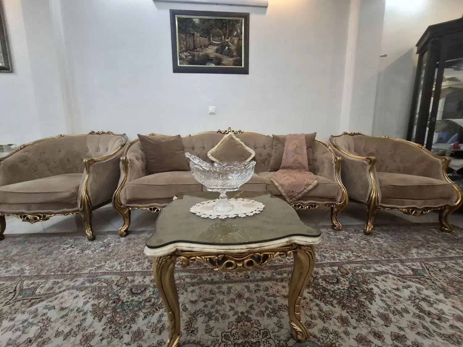 مبل استیل ست پنج نفره|مبلمان خانگی و میز عسلی|تهران, فرزانه|دیوار