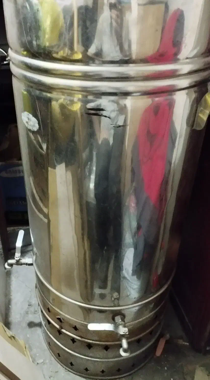 سماور ۱۲۰ لیتری استیل گازی  (برند ایران گاز استیل)|سماور، چای‌ساز، قهوه‌ساز|ری, دولت‌آباد|دیوار