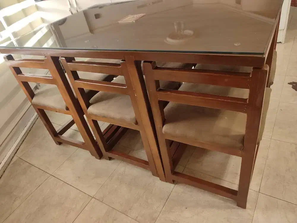 ناهارخوری ۶ نفره کم جا|میز و صندلی غذاخوری|محلات, |دیوار