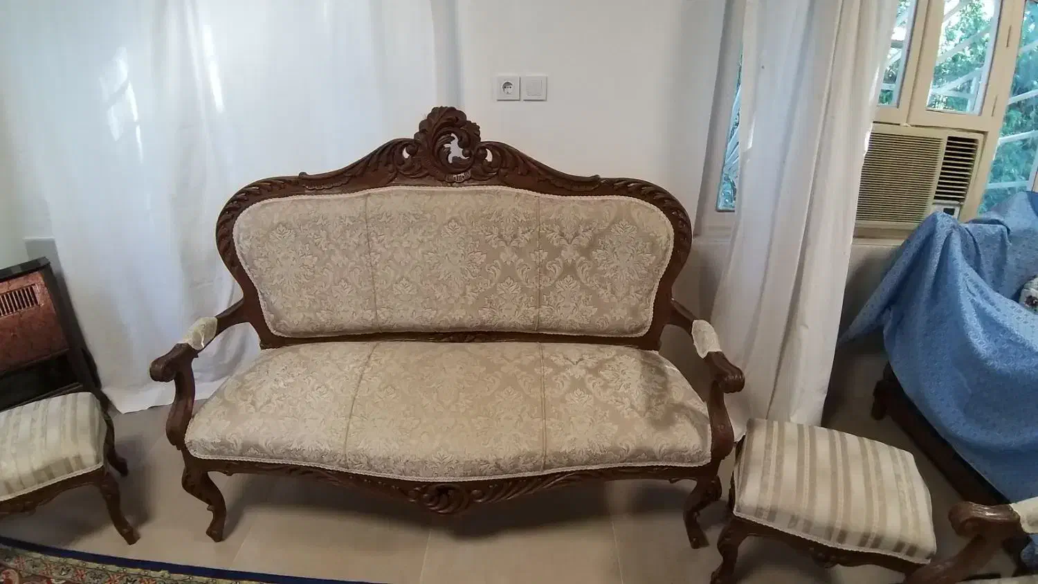 مبلمان استیل با ناهار خوری ۶ نفره|مبلمان خانگی و میز عسلی|لولمان, |دیوار