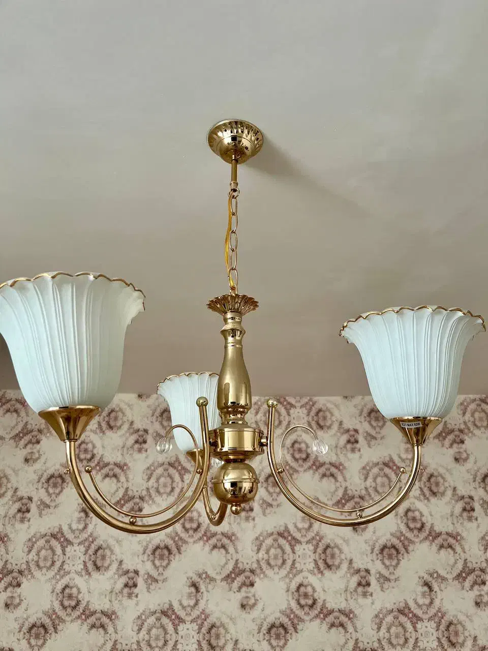 لوستر فلزی ۳شاخه|لوستر و چراغ آویز|فیرورق, |دیوار