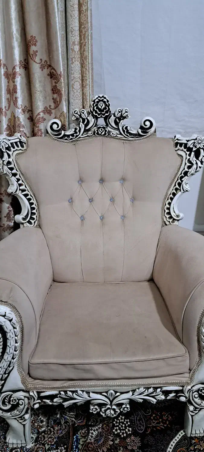 مبل سلطنتی 7نفره|مبلمان خانگی و میز عسلی|اسفراین, |دیوار