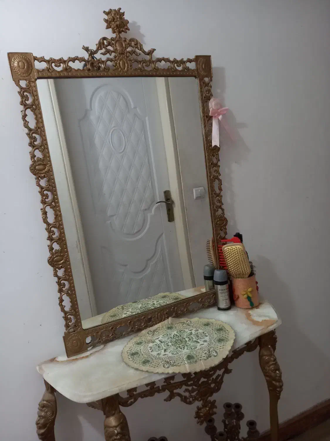 آینه کنسول با شمعدان|بوفه، ویترین، کنسول|تبریز, |دیوار