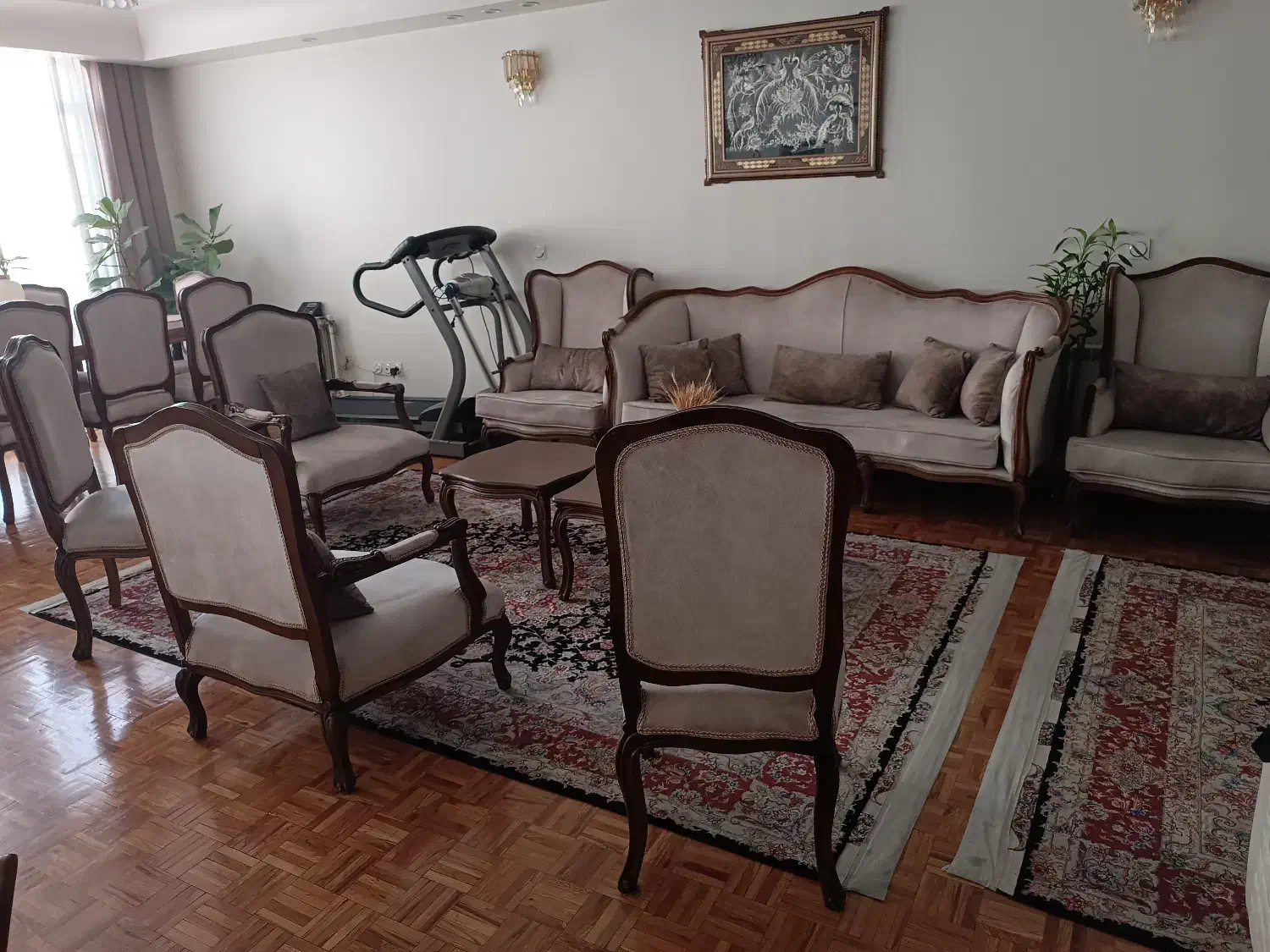 یکدست مبلمان ۹ نفره و ناهارخوری ۸ نفره مدل کویین|مبلمان خانگی و میز عسلی|تهران, شهرآرا|دیوار