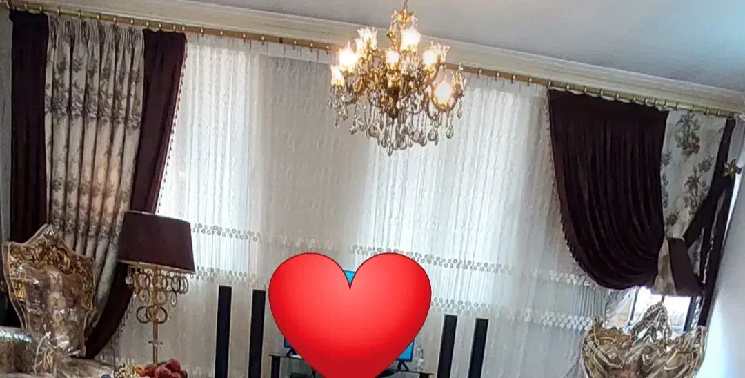 پرده و والان در حد نو باهم ۲۷۰۰|پرده، رانر، رومیزی|چهاردانگه (تهران), |دیوار