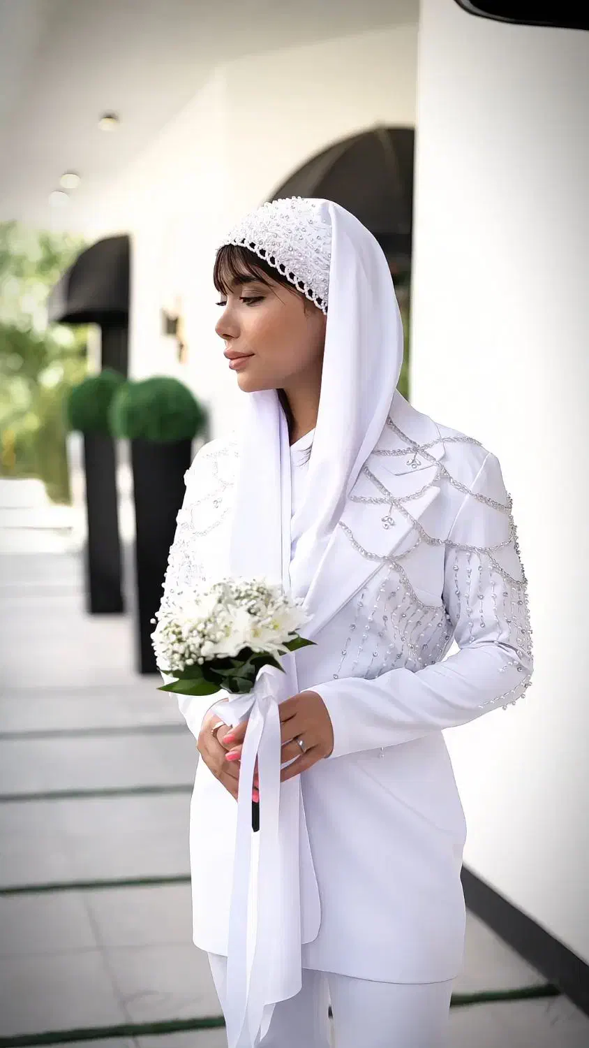 کت شلوار جواهردوزی یقه انگلیسی مناسب عقدومحضر|لباس|مشهد, عامل|دیوار