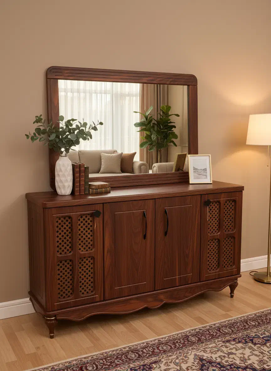 آینه و کنسول و مبل|بوفه، ویترین، کنسول|بندر انزلی, کلیور|دیوار