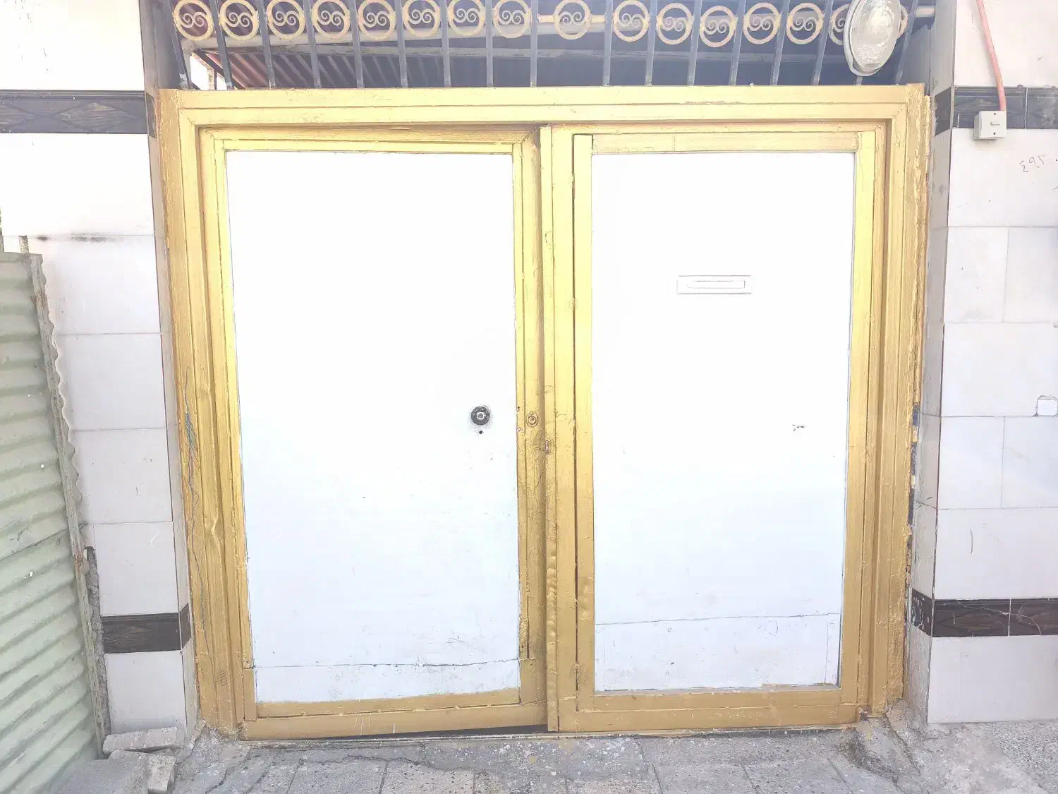 درب دولنگه آهنی درب حیاط|مصالح و تجهیزات ساختمان|بندر ماهشهر, |دیوار