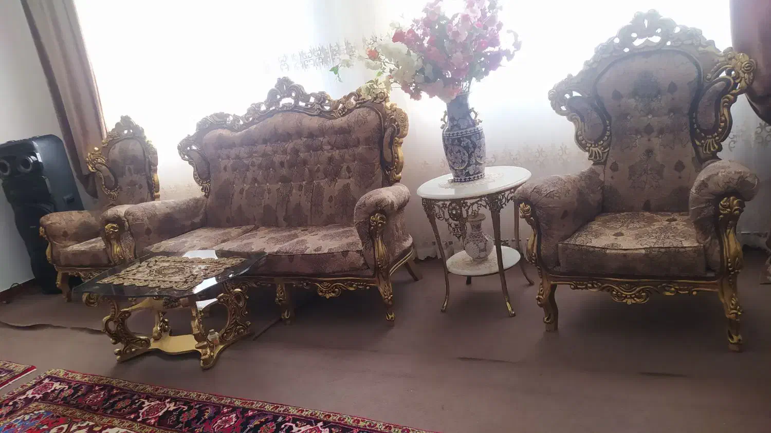 مبل سلطنتی 9نفری|مبلمان خانگی و میز عسلی|اهر, |دیوار