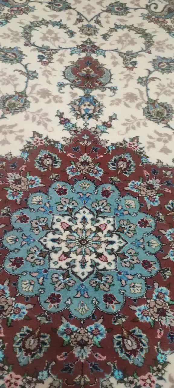 فرش ۹ متری دستبافت گل ابریشم|فرش|کاشان, مشکات|دیوار