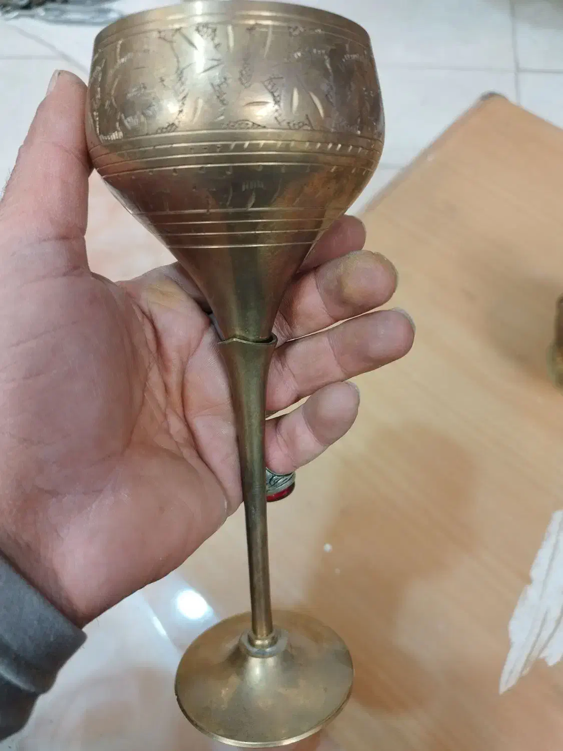 ظروف برنجی قدیمی|کلکسیون اشیاء عتیقه|مشهد, شهید قربانی|دیوار