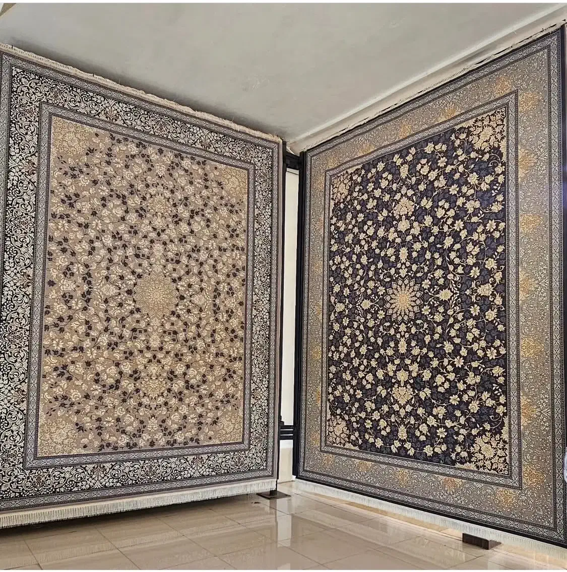 فرش سلاطین با ۱۲۰طرح جدید/کد رنگبندی۴۴۵۳|فرش|شیراز, لاله|دیوار
