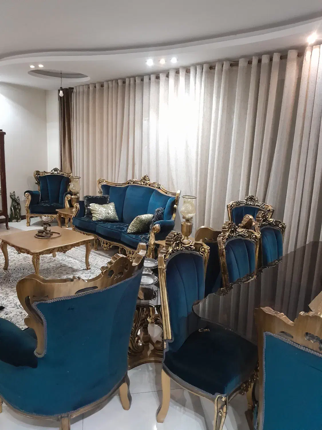 مبلمان استیل ۹ نفره با غدا خوری ۸ نفره|مبلمان خانگی و میز عسلی|تهران, وصفنارد|دیوار