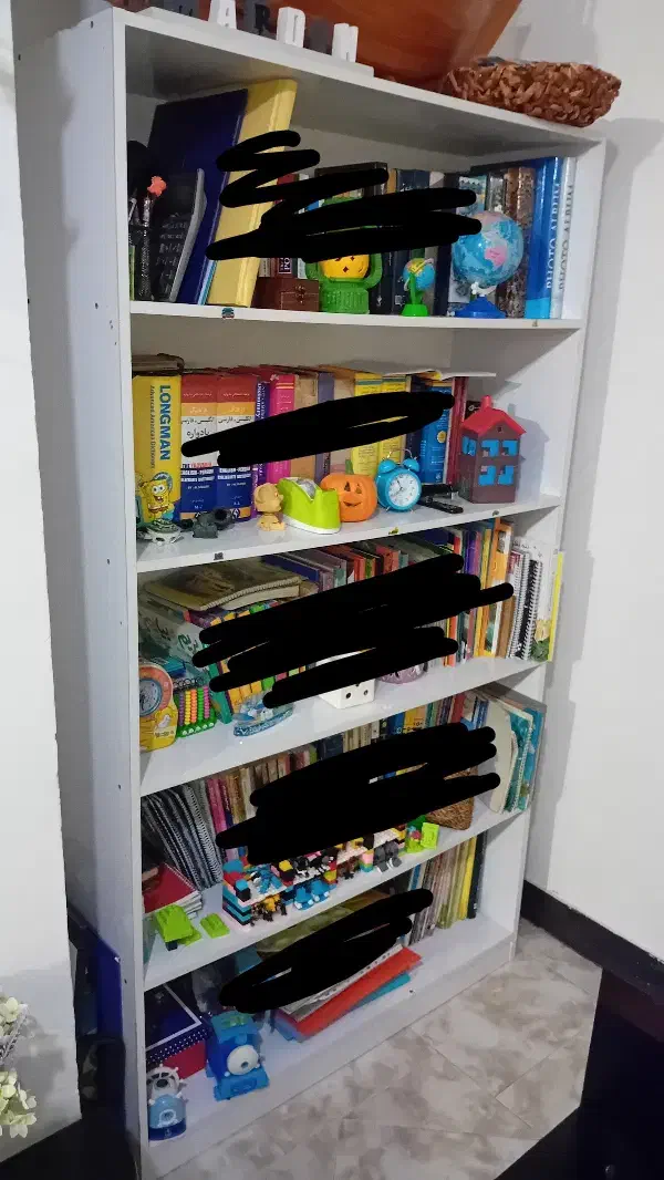 کتابخانه یا قفسه پنج طبقه|کتابخانه، شلف، قفسههای دیواری|بندرعباس, |دیوار