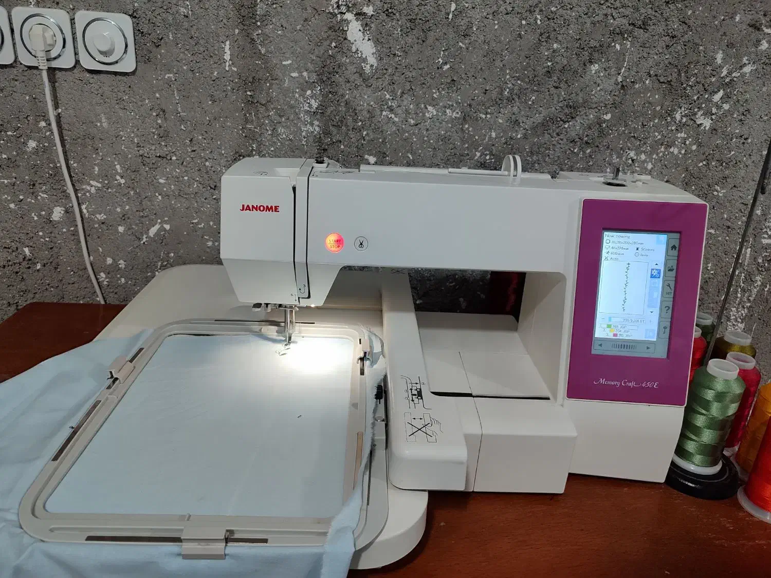 چرخ گلدوزی ژانومه مدل ۴۵۰|چرخ خیاطی و ریسندگی|آق قلا, |دیوار