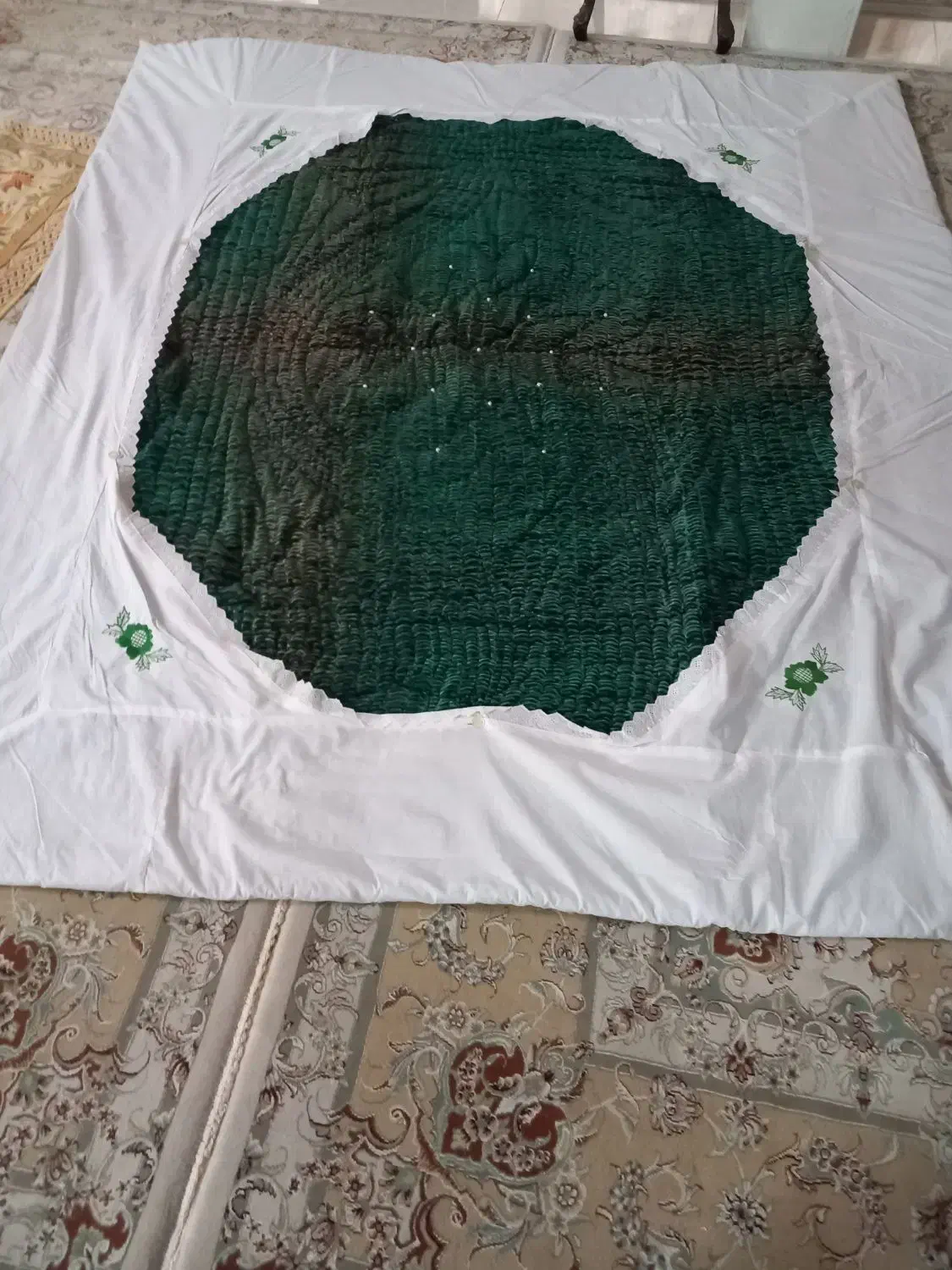 لحاف پنبه ای مخمل دونفره نونو|رختخواب، بالش، پتو|قم, شهرک قدس|دیوار