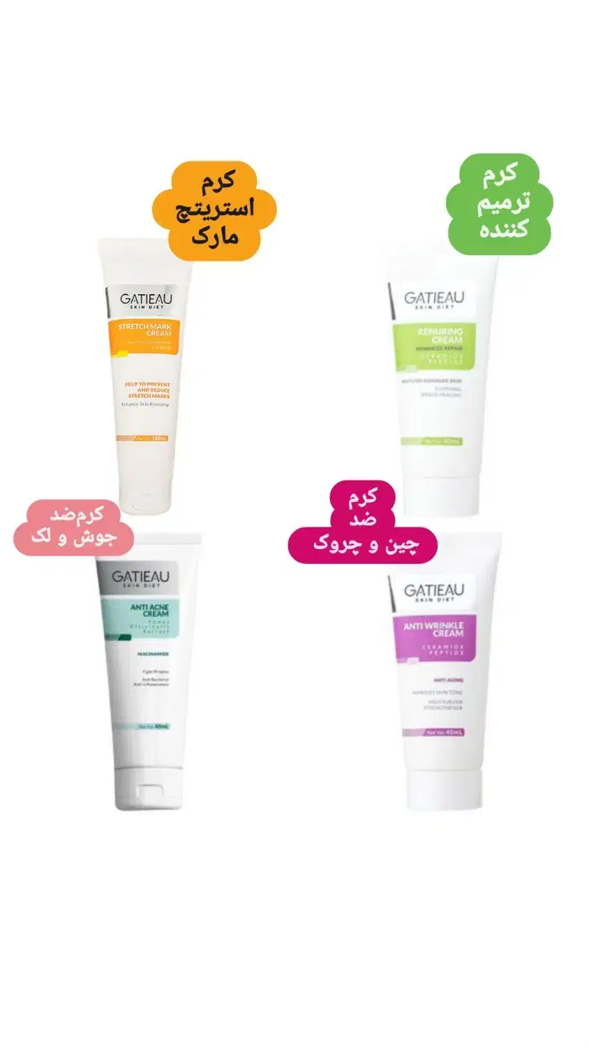 انواع کرم های تخصصی گاتیو|آرایشی، بهداشتی، درمانی|خوی, |دیوار