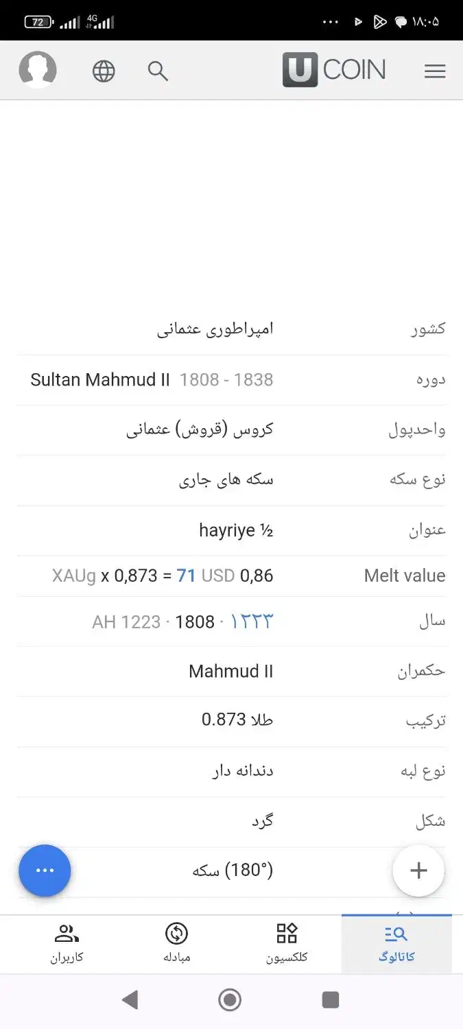 سکه عطیقه عثمانی|کلکسیون سکه، تمبر، اسکناس|بیرجند, |دیوار