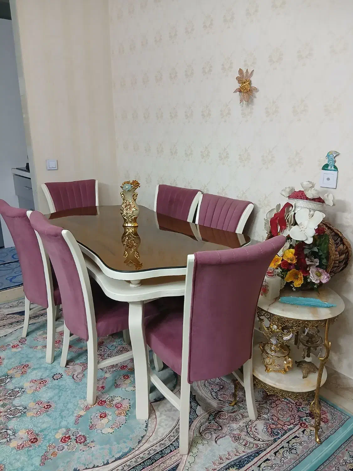 میز نهارخوری 6 نفره صدفی|میز و صندلی غذاخوری|قرچک, میرزائی جنوبی|دیوار