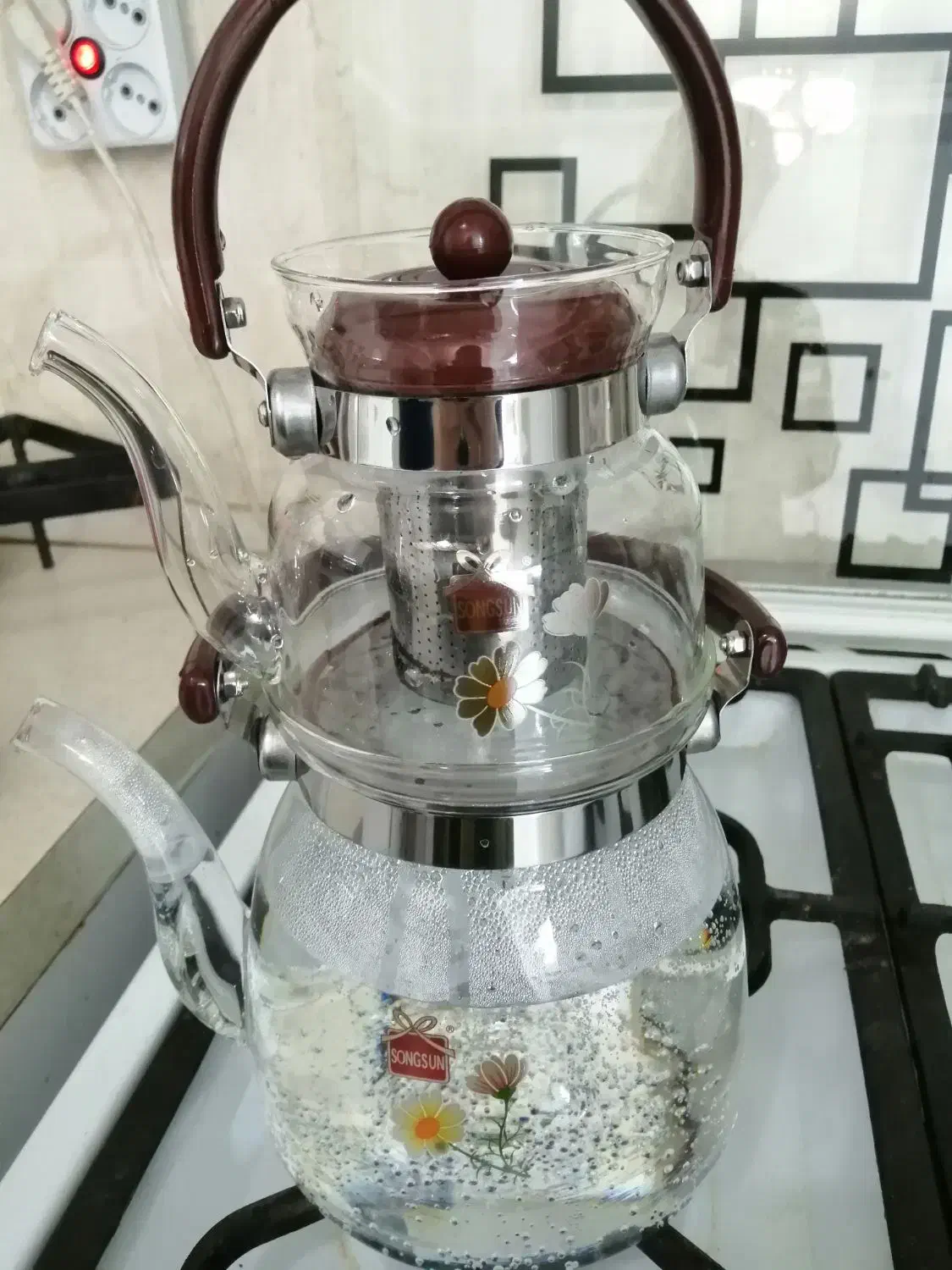 ست کتری و قوری شیشه ای|قوری، کتری، قهوه‌ساز دستی|اصفهان, شاهزید|دیوار