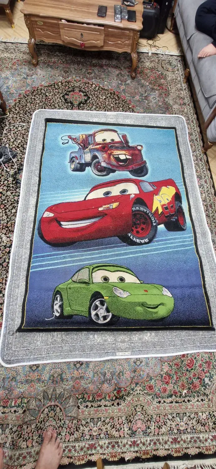 فرش کودک طرح ماشین|فرش|همدان, |دیوار
