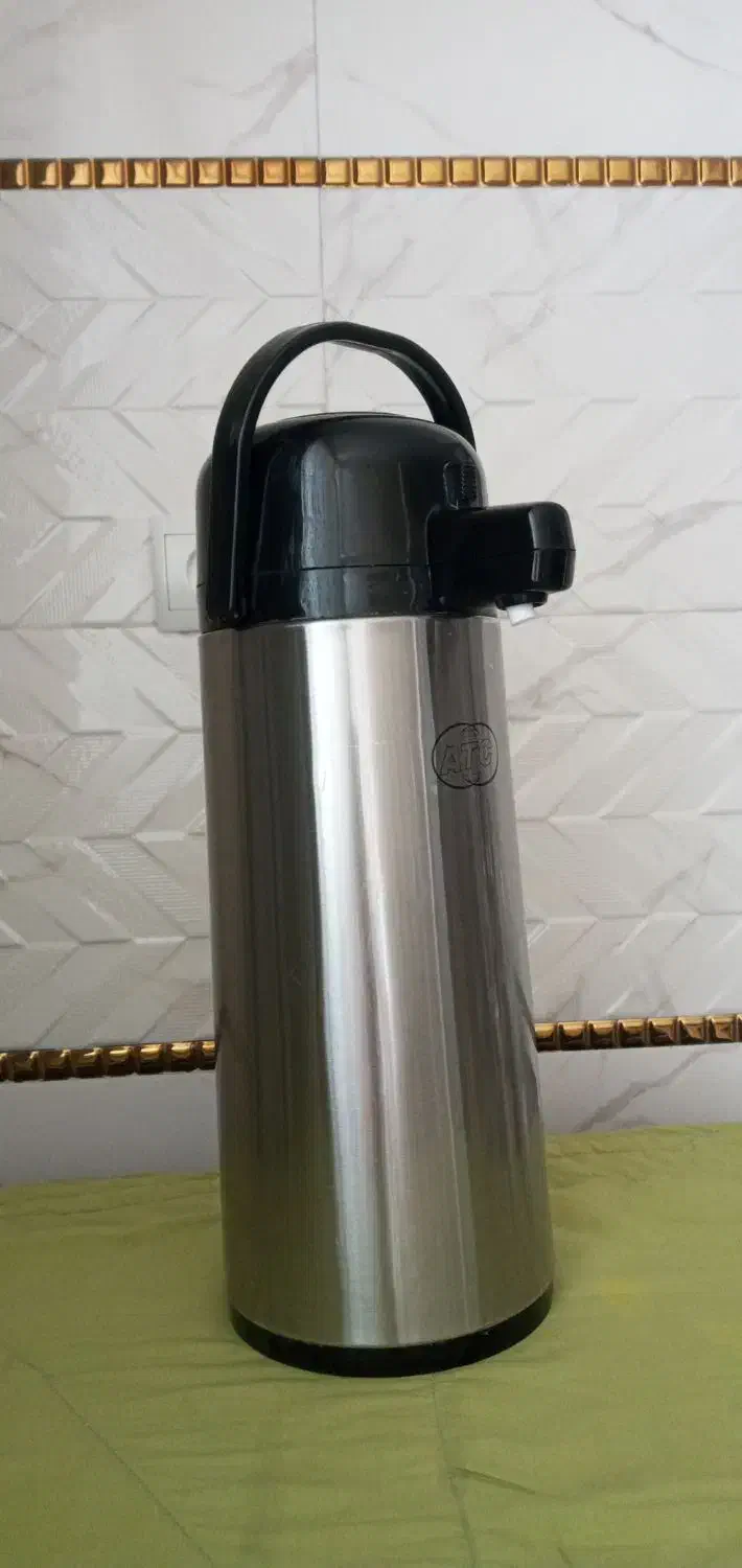 فلاکس پمپی استیل ۲/۵ لیتر|قوری، کتری، قهوه‌ساز دستی|پاکدشت, حصار امیر|دیوار