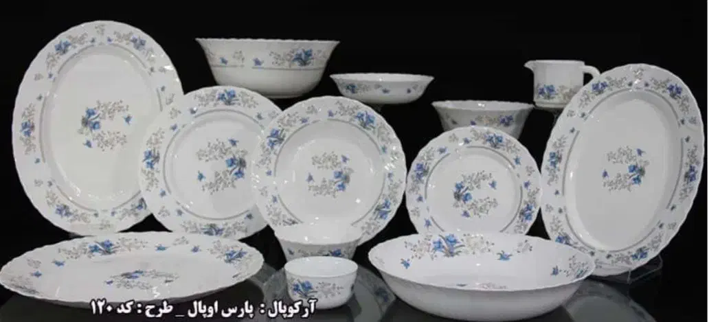 ارکوپال گرد زیبا گل ابی|ظروف سرو و پذیرایی|اصفهان, شهشهان|دیوار