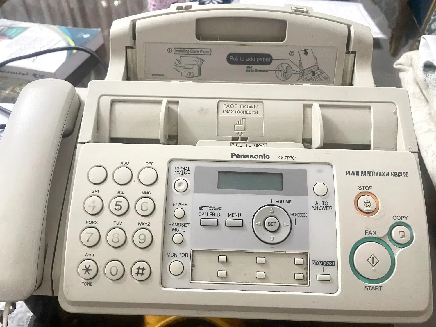 دستگاه فکس پاناسونیک ۷۰۱|پرینتر، اسکنر، کپی، فکس|شیراز, قصرالدشت|دیوار