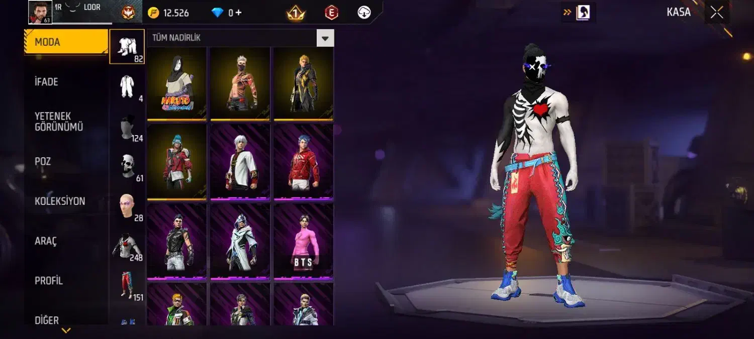 اکانت لول ۶۳ فری فایر|کنسول، بازی ویدئویی و آنلاین|یاسوج, |دیوار