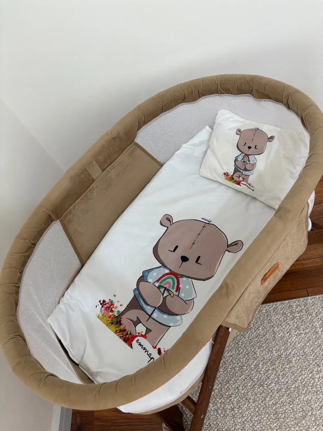 تخت گهواره شو چوبی|تخت و صندلی بچه|ری, هاشم‌آباد|دیوار