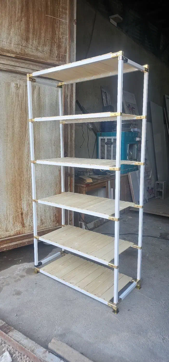 قفسه چوبی محکم|کتابخانه، شلف، قفسههای دیواری|بندر کنگان, |دیوار