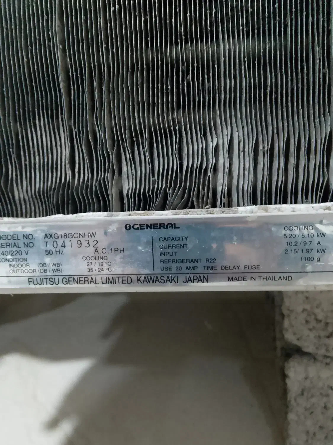 کولرگازی پشت پنجری جنرال|کولر گازی و فن‌کوئل|رستم‌آباد, |دیوار