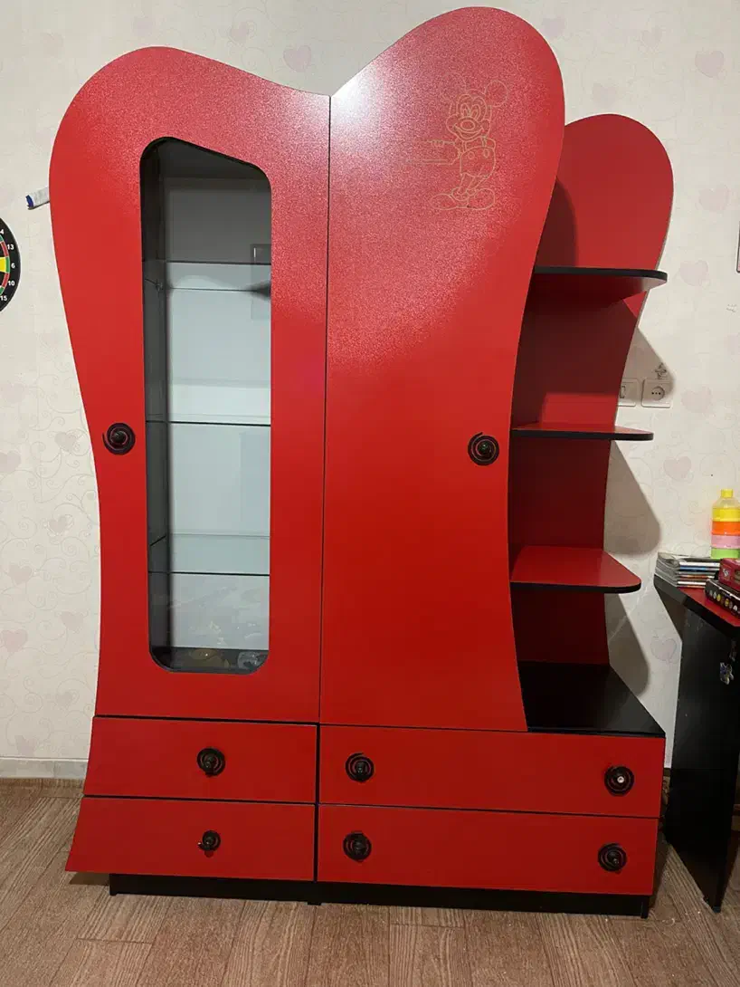 تخت و کمد دومنظوره کودک و نوجوان و میز تحریر|تخت و سرویس خواب|سمنان, |دیوار