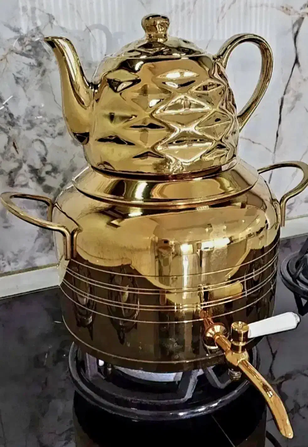 قوری و کتری طلایی|سماور، چایساز، قهوهساز|مشهد, حجت|دیوار