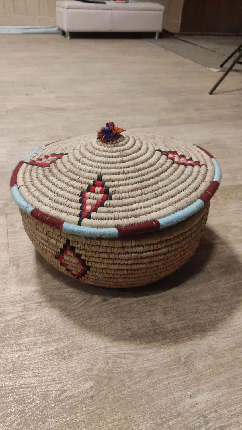 سبد حصیری دستبافت|صنایع دستی و سایر لوازم تزئینی|گرگان, |دیوار