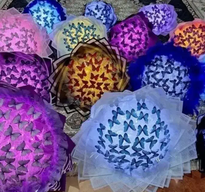 دسته گل پروانه ای چراغ دار|گل مصنوعی|زنجان, |دیوار