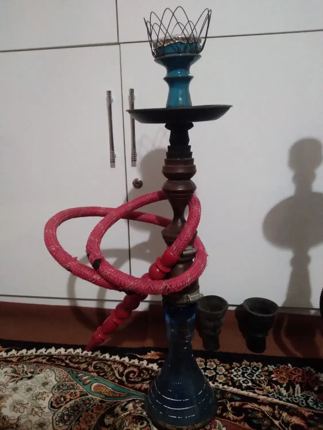 دو عدد قلیان تنه سرخ دار|کلکسیون و سرگرمی|آق قلا, |دیوار