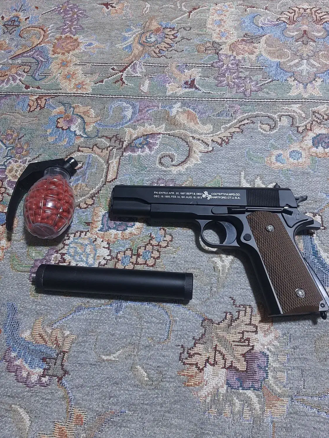 کلت تمام فلزی ساچمه ای|اسباببازی|آبیک, |دیوار