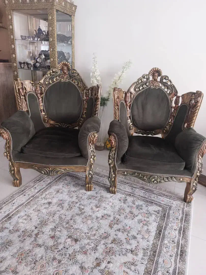مبلمان سلطنتی 9 نفره سلطنتی قیمت استثنایی|مبلمان خانگی و میز عسلی|ری, دولت‌آباد|دیوار