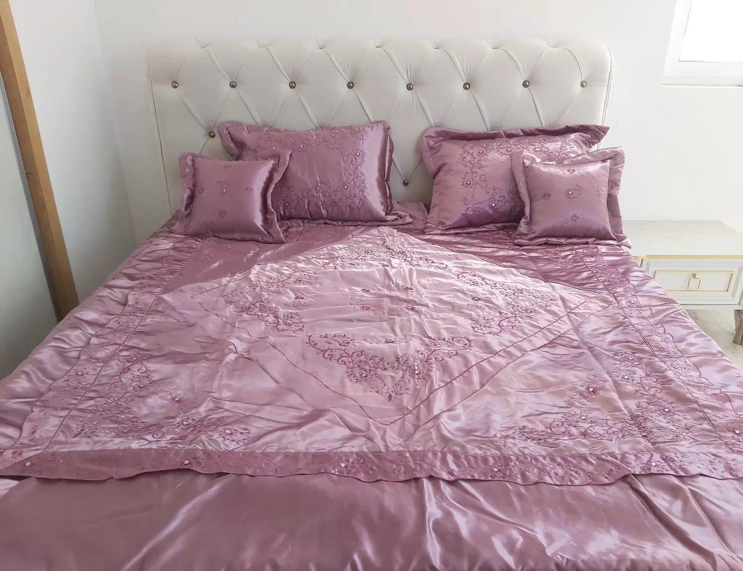 روتختی عروس دو نفره ساتن|سرویس روتختی|اصفهان, طامه|دیوار