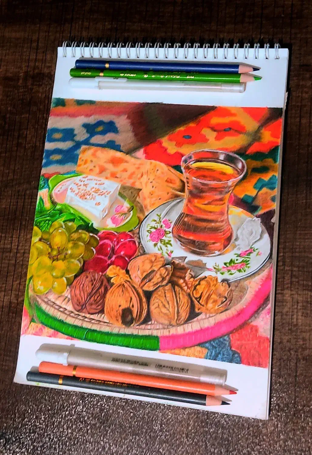 آموزش نقاشی مداد رنگی|خدمات آموزشی|قزوین, |دیوار