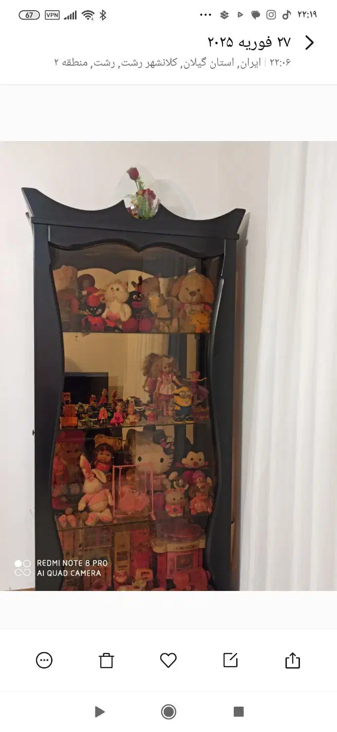 ویترین تمیز و سالم|بوفه، ویترین، کنسول|رشت, چله خانه|دیوار