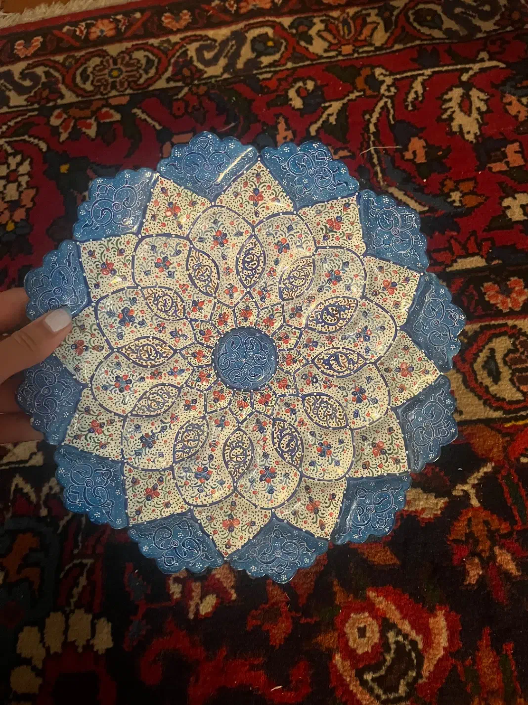 بشقاب مینا سایز متوسط|صنایع دستی و سایر لوازم تزئینی|اصفهان, آبشار|دیوار