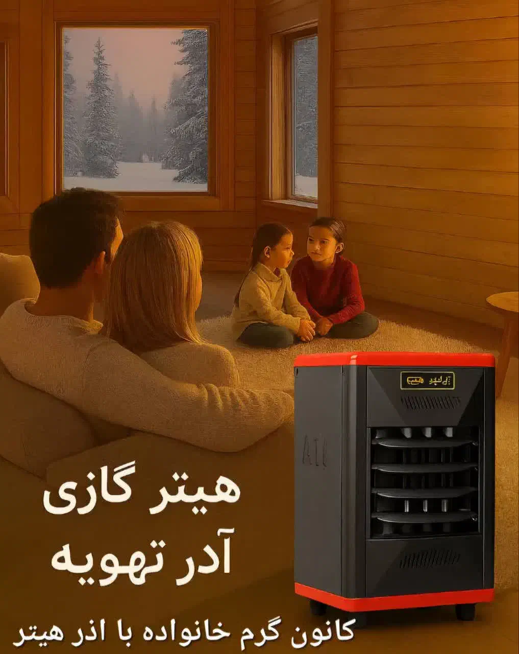 هیتر گازی آذر تهویه جشنواره ۱۲ ماهه بدون کارمزد|بخاری، هیتر، شومینه|یزد, |دیوار