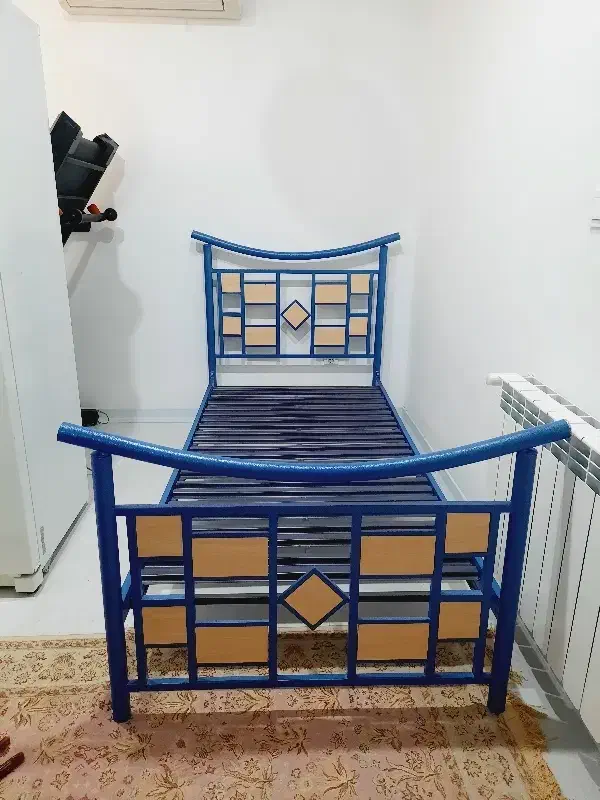 تخت یک نفره فلزی|تخت و سرویس خواب|ساری, |دیوار