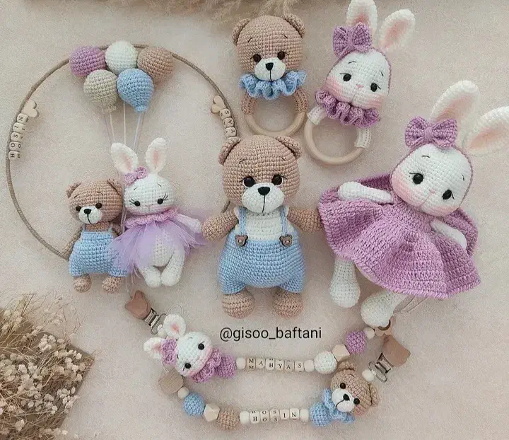 عروسک بافتنی جغجغه بندپستونک دیوار کوب|اسباببازی بچه|خرمشهر, |دیوار