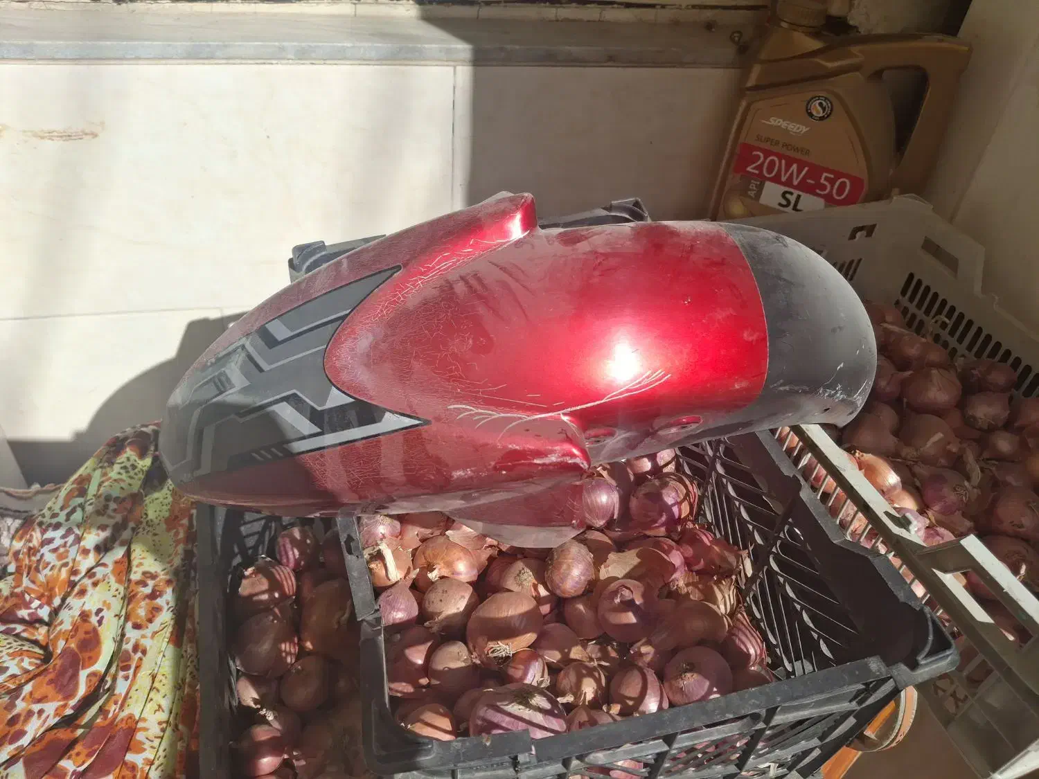 گلگیر قرمز آپاچی کارکرده بدون شکستگی|قطعات یدکی و لوازم جانبی|پاکدشت, حصار امیر|دیوار